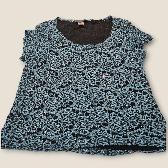 Short sleeve Sparkly Tee 1X - Picture 1 of 4